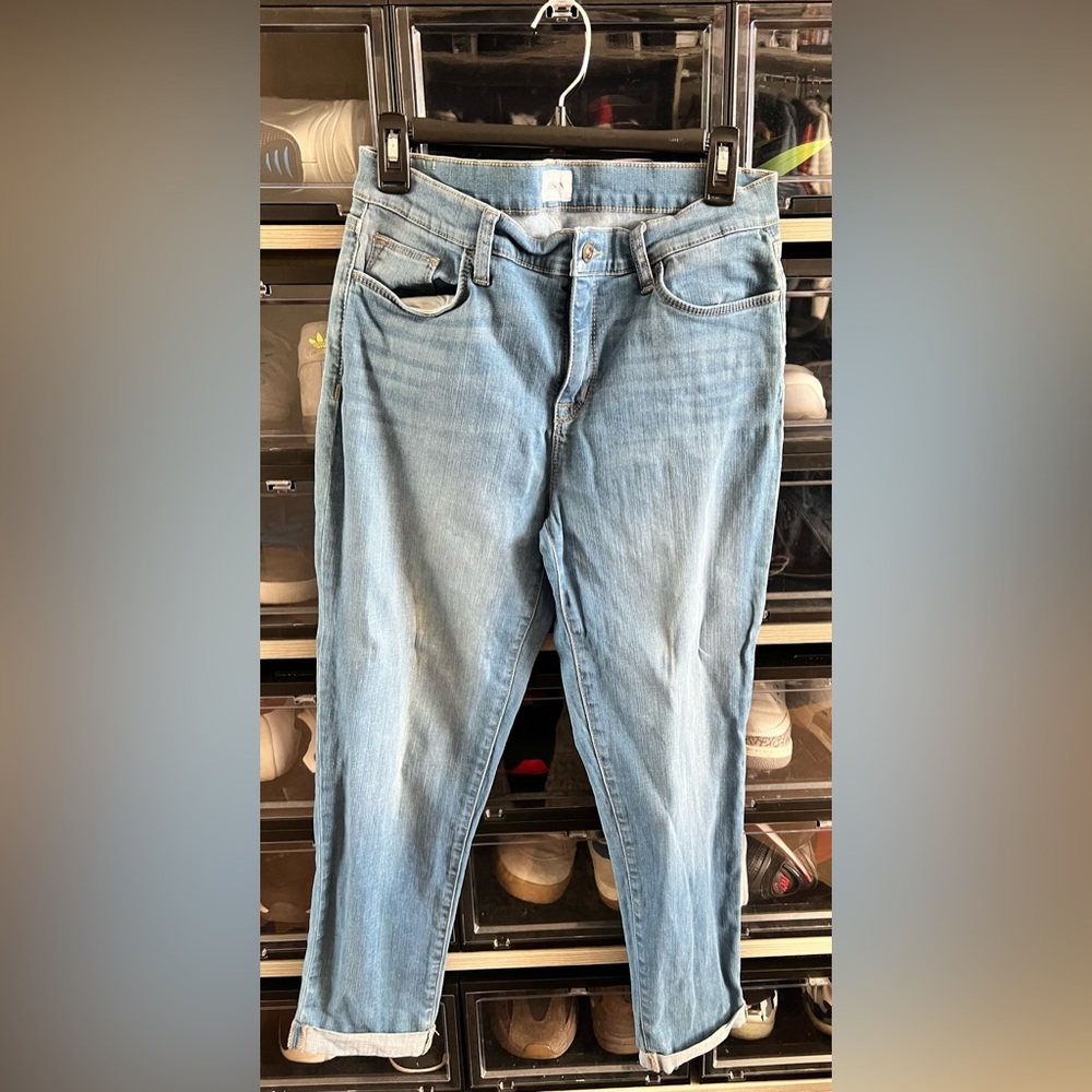 Hudson crop boyfriend mid rise slim jeans